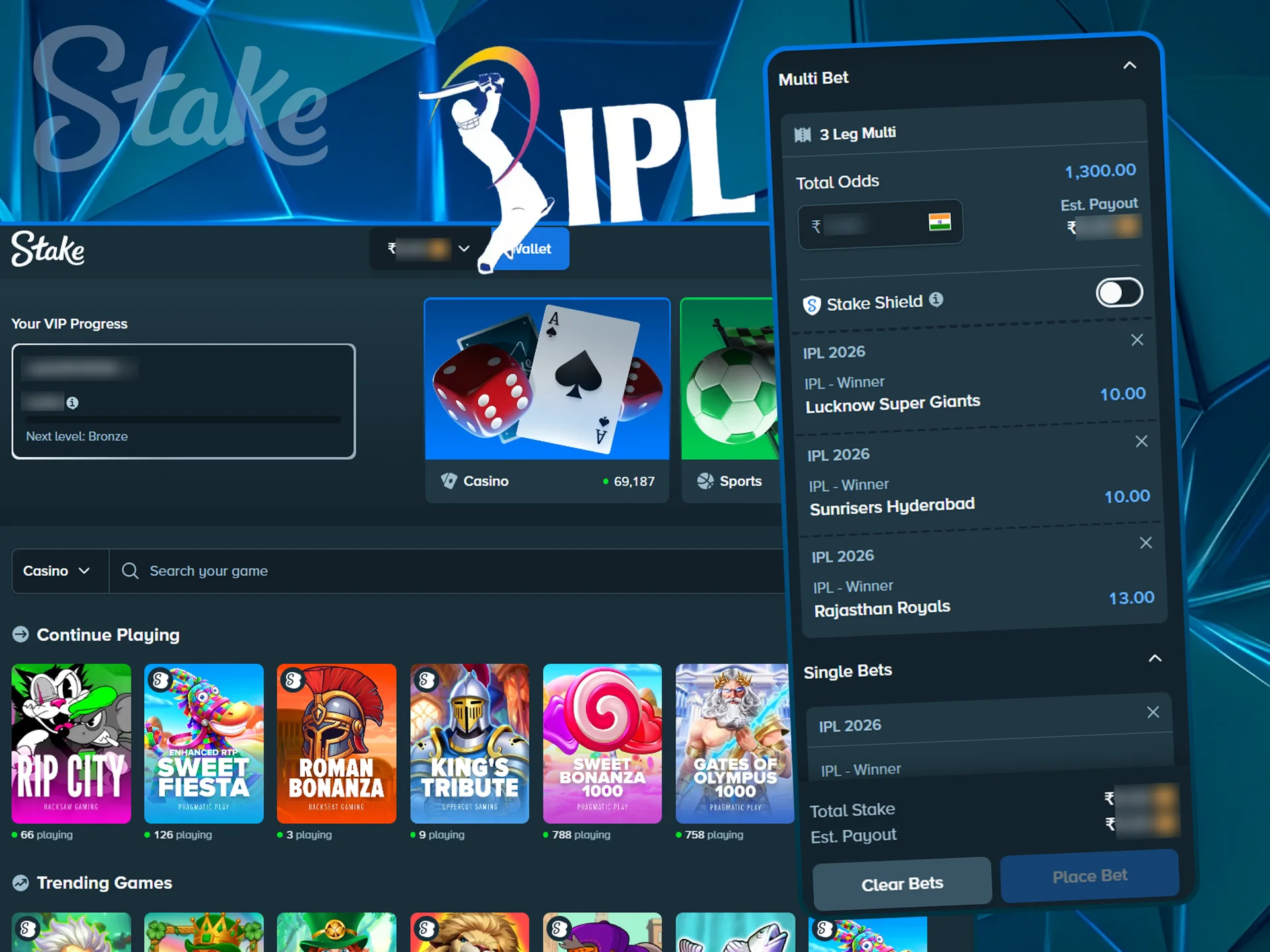 Betting market for selecting the IPL top batsman.