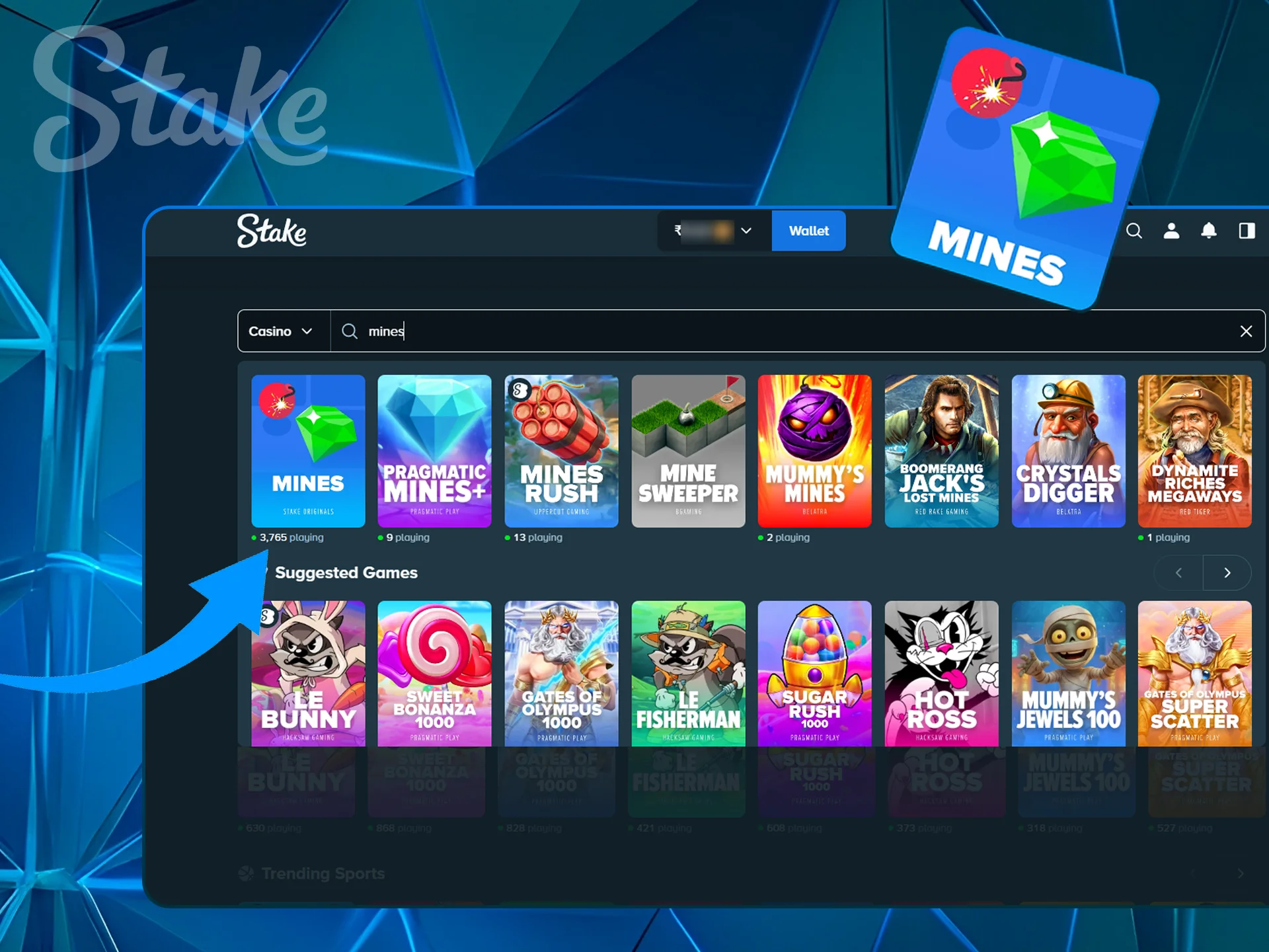 Pop-up window explaining special features of Mines game.